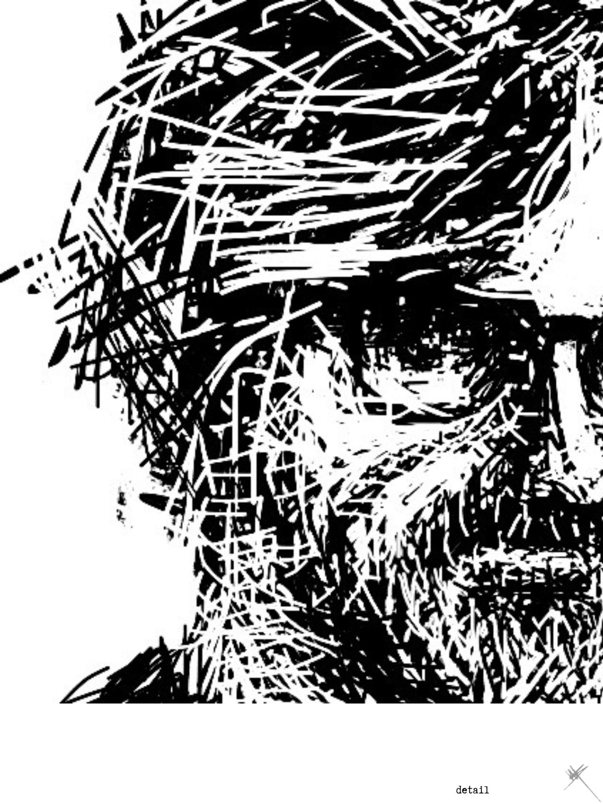 selfport_linear_mbretherton_sig portrait for michael bretherton art series